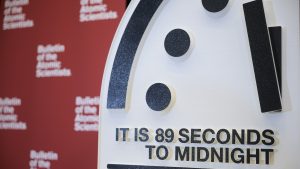 The Bulletin Of The Atomic Scientists Holds Its Annual "Doomsday Clock" Adjustment News Conference